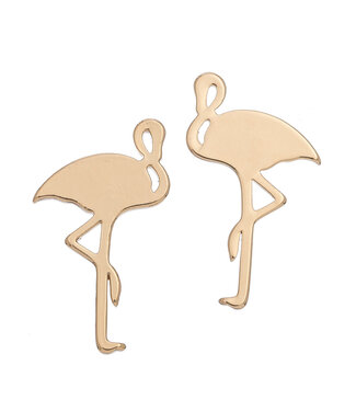 Howards Flamingo Stud Earrings Gold