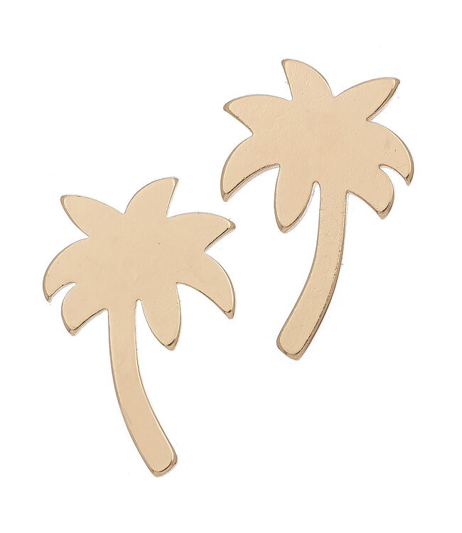 Howards Mini Palm Stud Earrings Gold