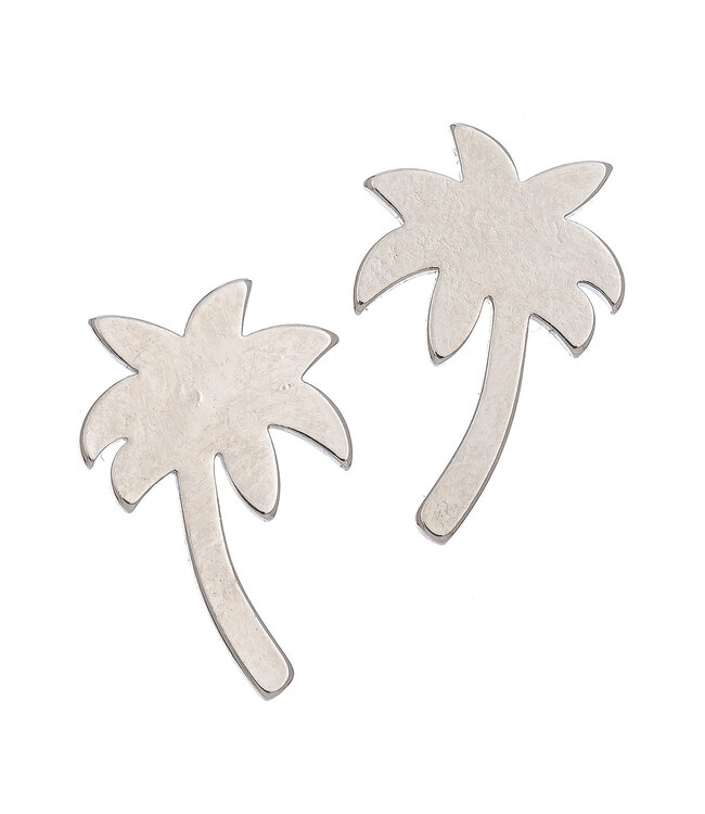 Howards Mini Palm Stud Earrings Silver
