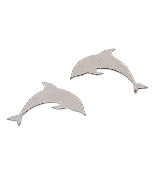 Howards Dolphin Stud Earrings Silver