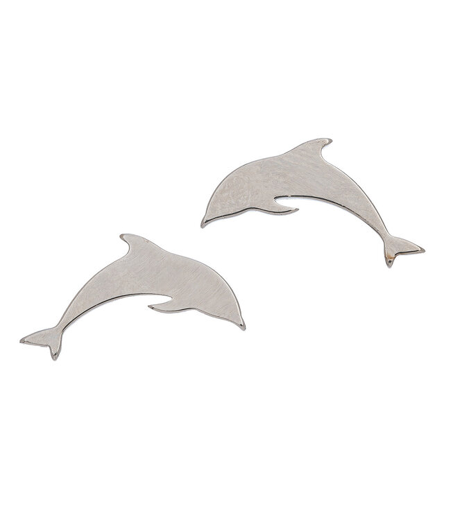 Howards Dolphin Stud Earrings Silver