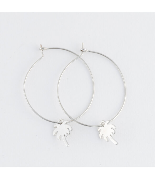 Howards Dainty Hoop Palm Silver
