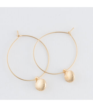 Howards Dainty Hoop Shell Gold