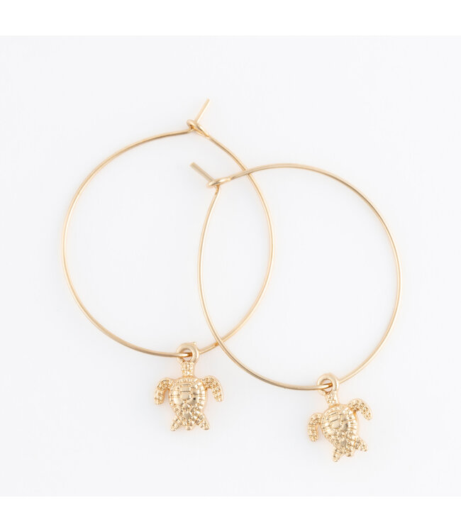 Howards Dainty Hoop Turtle Gold