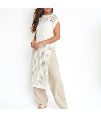 Howards Azalea Sleeveless Longline Crochet Sweater