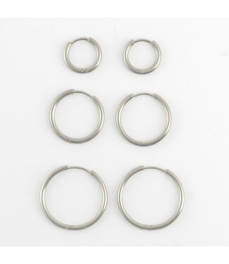 Howards Narelle Waterproof Classic Hoop Earring Trio