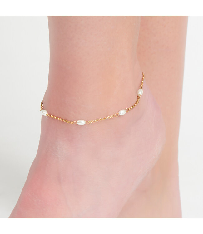 Howards Narelle Waterproof Pearl Anklet 8 1/2"