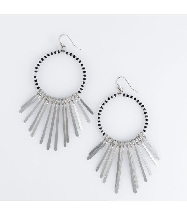 Howards Andra Fringe Earrings Silver