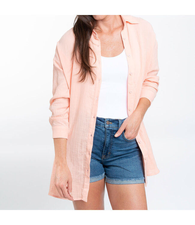 Howards Aaliyah Gauze Button Up Top