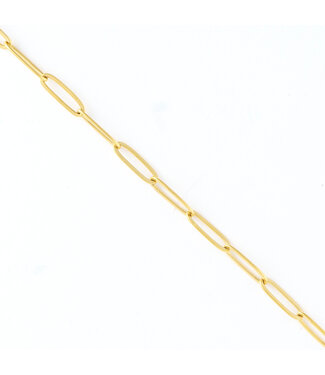 Howards Narelle Waterproof Paperclip Chain Necklace Gold 18"