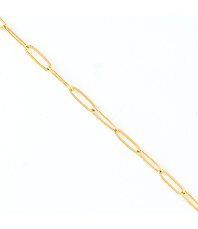 Howards Narelle Waterproof Paperclip Chain Necklace Gold 18"