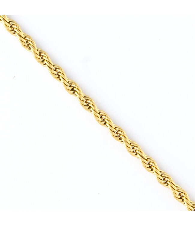 Howards Narelle Waterproof Twisted Chain Necklace Gold 18"