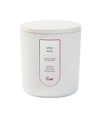 Cue Candles Apple Rose 12oz Candle White