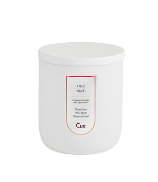 Cue Candles Apple Rose 7.5oz Candle White