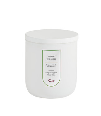 Cue Candles Bamboo and Moss 7.5oz Candle White