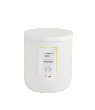 Cue Candles Fresh Picked Lemon 7.5oz Candle White