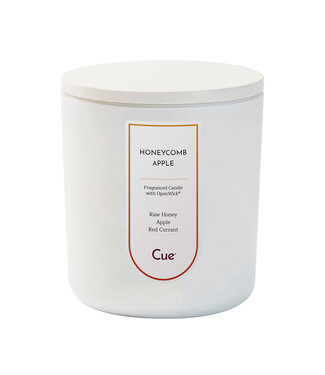 Cue Candles Honeycomb Apple 12oz Candle White
