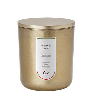 Cue Candles Orchard Path 12oz Candle Gold