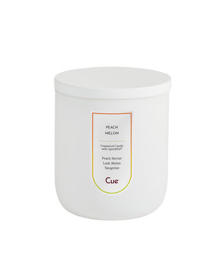 Cue Candles Peach Melon 7.5oz Candle White