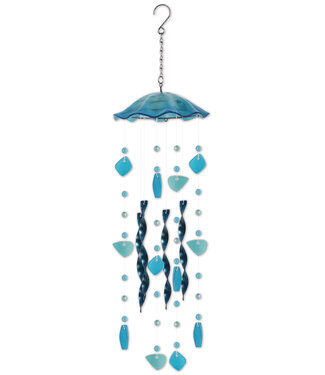 Sunset Vista Designs Jellyfish Chime-Blue 30Inch