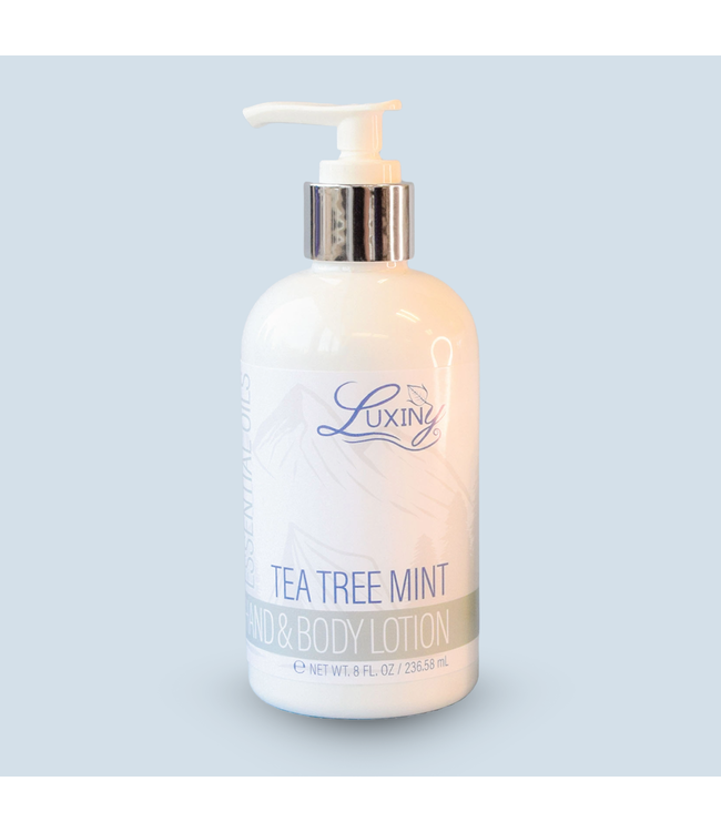 Luxiny Tea Tree Mint Essential Oil Silky Hand and Body Lotion 8 oz