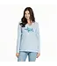 Life Is Good Womens NEW Long Sleeve Hooded Patterna Floatin Glacier Blue