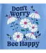 Life Is Good Womens Crusher-LITE Don't Worry Bee Cornflower Blue