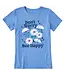 Life Is Good Womens Crusher-LITE Don't Worry Bee Cornflower Blue