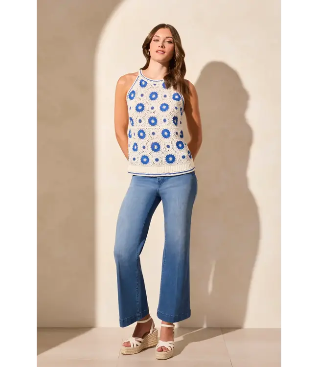 Tribal Crochet Halter Sweater Tank