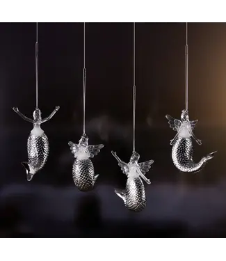 Icy Craft Silver Mermaid Ornament