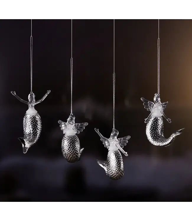 Icy Craft Silver Mermaid Ornament