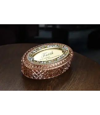 Icy Craft Oval Amber Jewelry Box