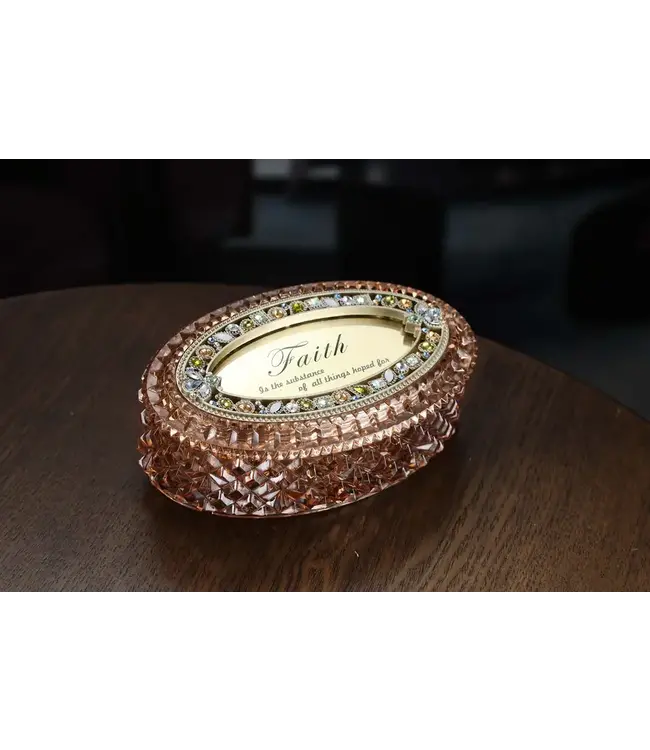 Icy Craft Oval Amber Jewelry Box