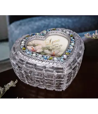 Icy Craft Diamond Cut Silver Heart Box