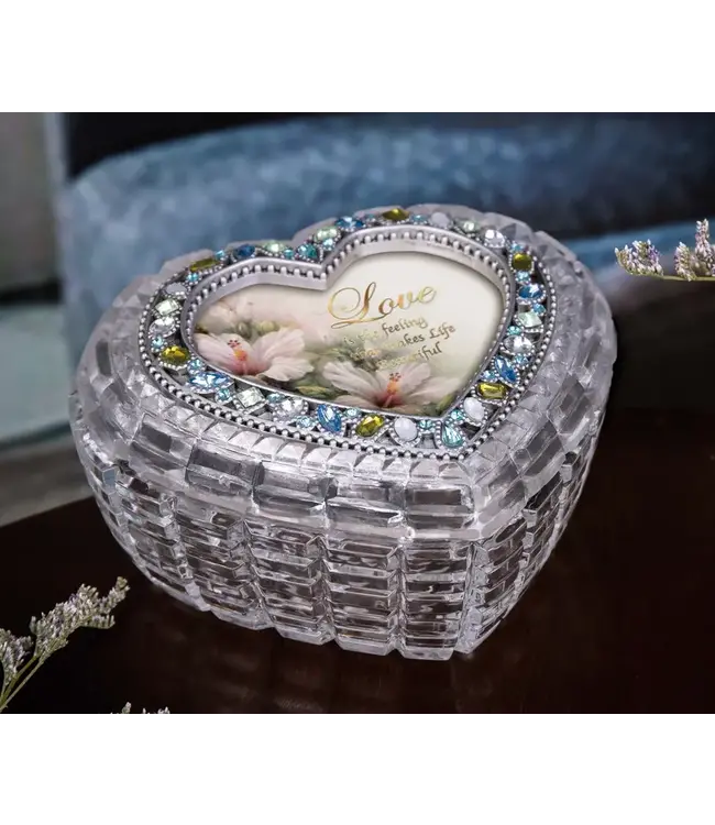 Icy Craft Diamond Cut Silver Heart Box