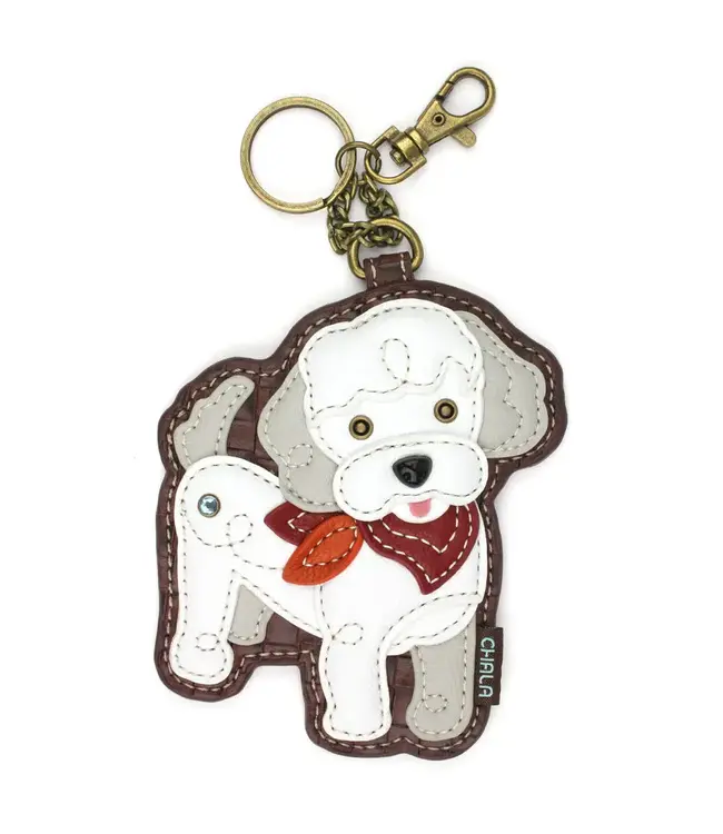 Chala Handbags Coin Purse Key Fob Poodle A
