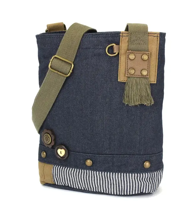 Chala Handbags Patch Crossbody denim