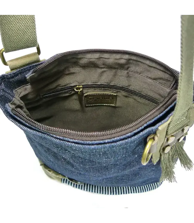 Chala Handbags Patch Crossbody denim