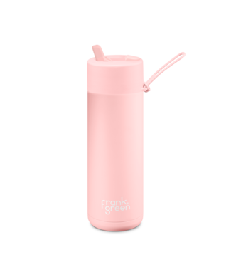 Frank Green 20oz SS Ceramic Reusable Bottle Blushed with Flip Straw Lid