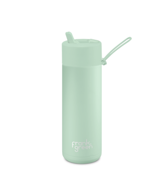 Frank Green 20oz SS Ceramic Reusable Bottle Mint Gelato with Flip Straw Lid