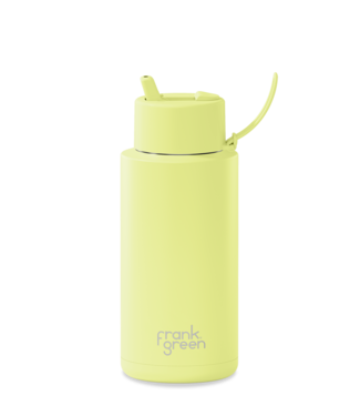 Frank Green 34oz Stainless Steel Ceramic Bottle With Flipo Lid Yellow Glow