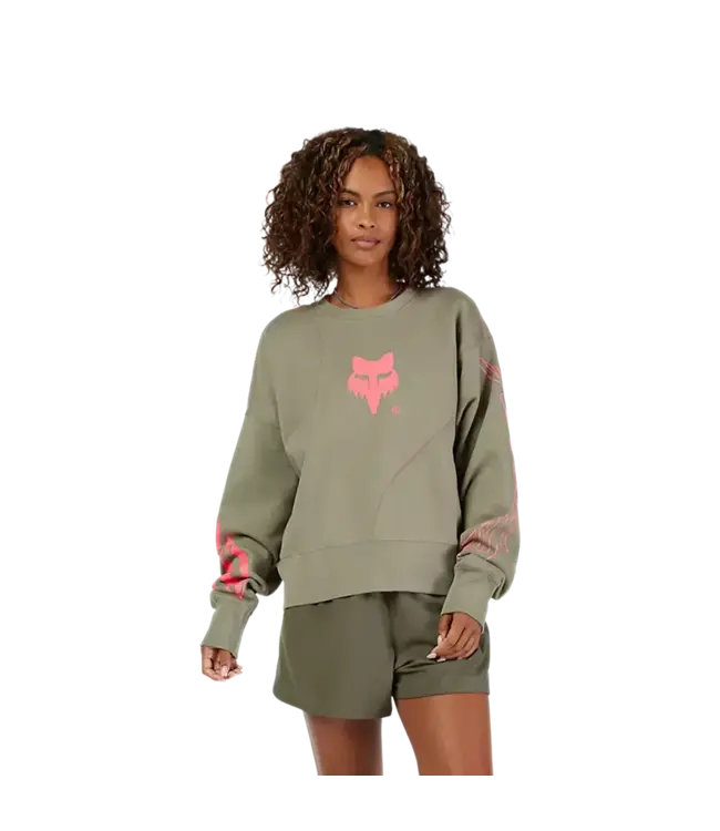 Fox Head Inc Womens Elevated Oversized Fleece Crew
