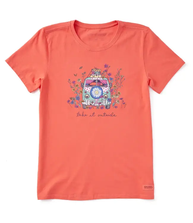 Life Is Good Womens Crusher LITE Take It Outside Mango Orange