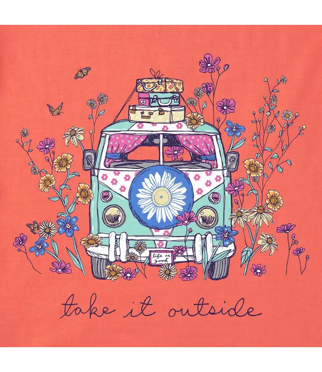 Life Is Good Womens Crusher LITE Take It Outside Mango Orange