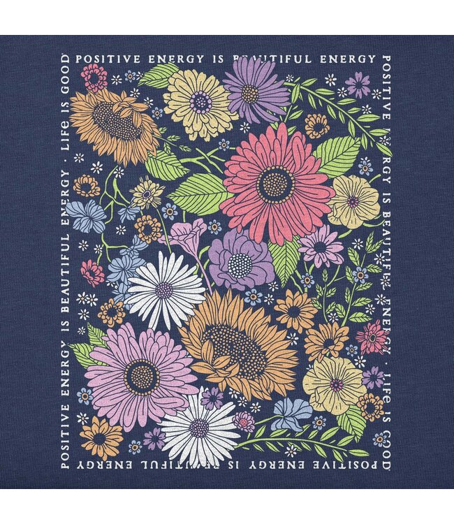 Life Is Good Womens Crusher Tee Beautiful Energy With Darkest Blue