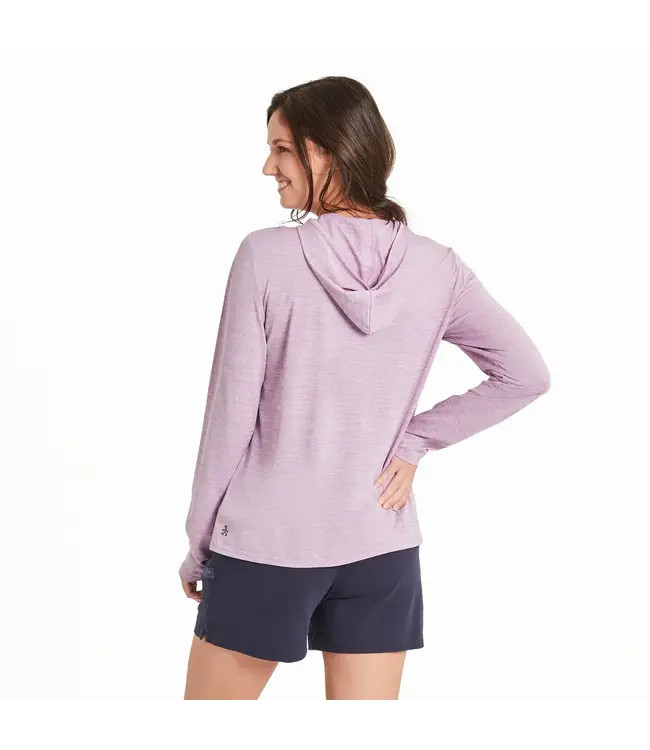 Life Is Good Womens Long Sleeve Sun Breathe Sunflower Violet Purple