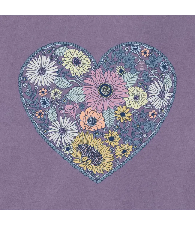 Life Is Good Womens Snuggle UP Sleep Flowerful Love Dusk Purple