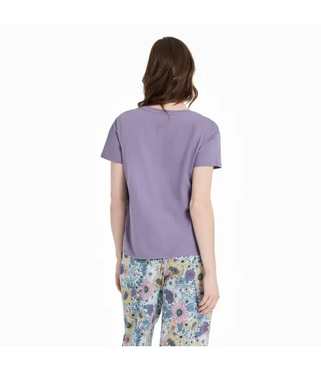 Life Is Good Womens Snuggle UP Sleep Flowerful Love Dusk Purple