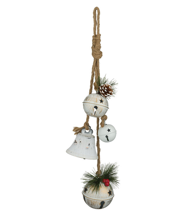 Regal Bells Ornament Antique White