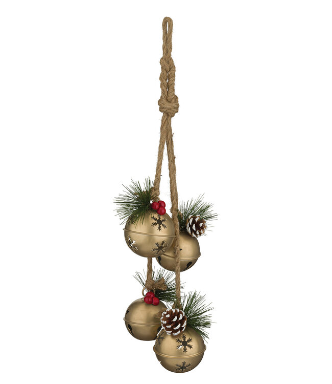 Regal Bells Ornament Gold